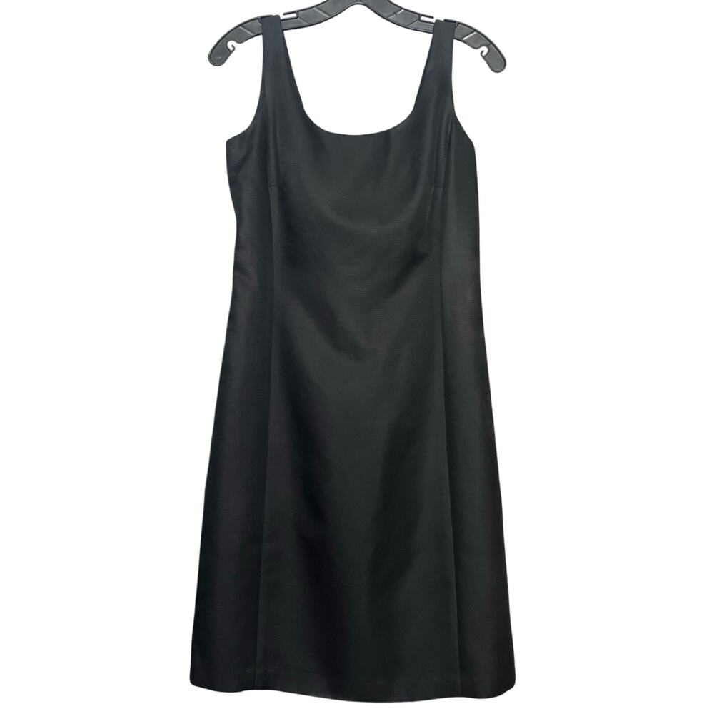 Kay Unger Black Strappy Scoop Back Cocktail Dress Size 4 90s Minimalist LBD